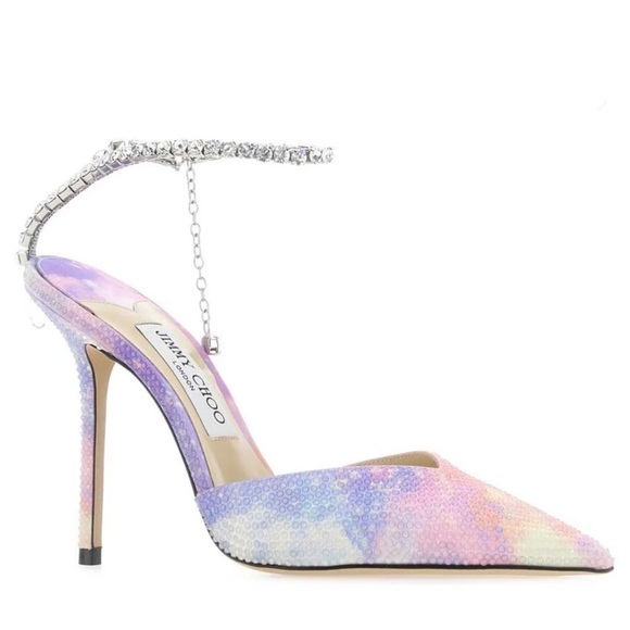 BNIB Jimmy Choo Saida Bay 100 Embellished Ankle Strap Pumps Size 41.5 - Picture 8 of 15